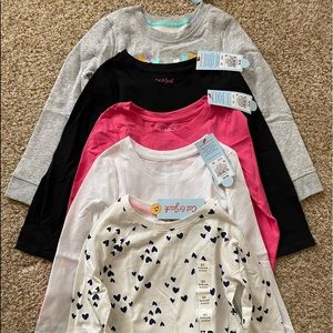 5T- 4 Cat&Jack LS and 1 Cat & Jack Sweater